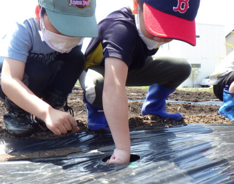 創成川で水遊びしてき